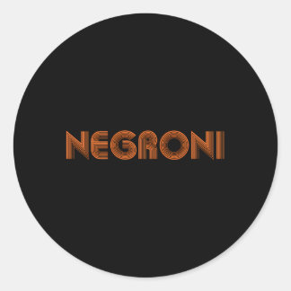 Pegatina Redonda Negroni Drink Py Streetwear