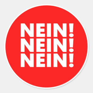 Pegatina Redonda ¡Nein! ¡Nein! ¡Nein!