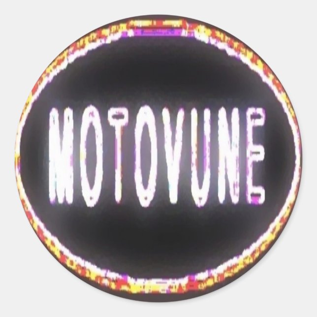 Pegatina Redonda Nena MOTOVUNE (Anverso)