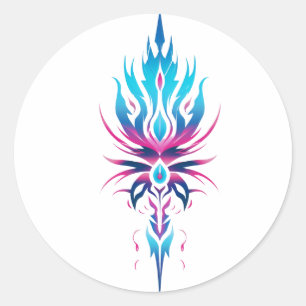 Pegatina Redonda Neo-Tribal Sigil