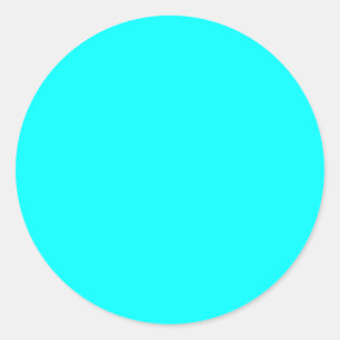 Pegatina Redonda Neon blue 00ffff