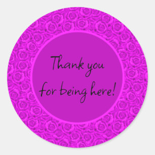 Pegatina Redonda Neón rosado