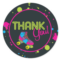 Neon Skate Fiesta Gracias Pegatinas
