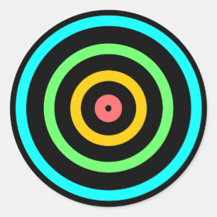 Pegatina Redonda Neon Target
