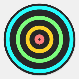 Pegatina Redonda Neon Target