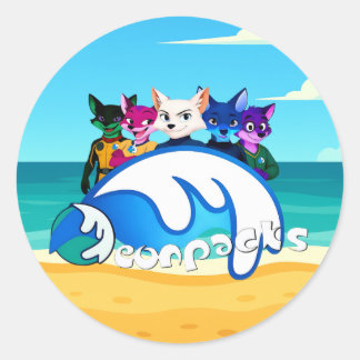 Pegatina Redonda Neonpacks