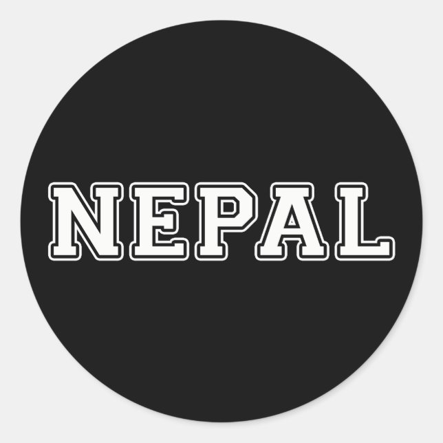 Pegatina Redonda Nepal (Anverso)