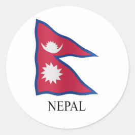 Pegatina Redonda Nepali flag