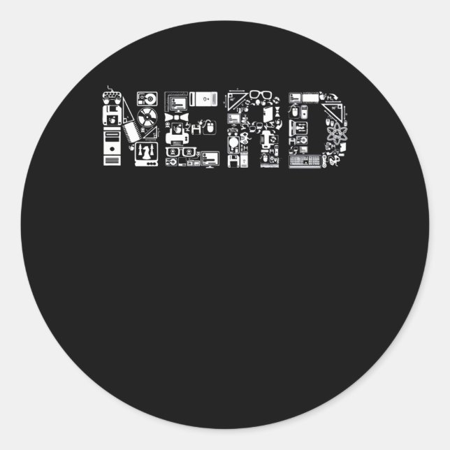 PEGATINA REDONDA NERD (Anverso)