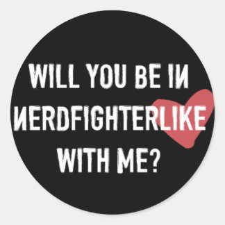 Pegatina Redonda Nerdfighter Como: Negro