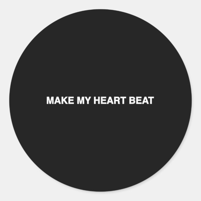Pegatina Redonda Nessa Barrett Heart Beat Lyric (Anverso)