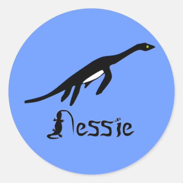 Pegatina Redonda Nessie (Anverso)