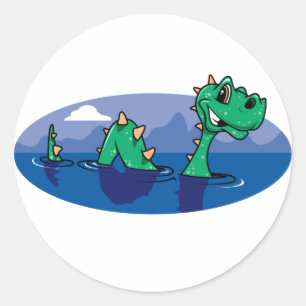 Pegatina Redonda Nessie