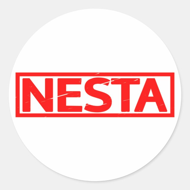 Pegatina Redonda Nesta Stamp (Anverso)