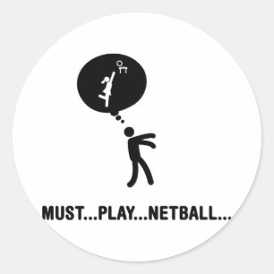 Pegatina Redonda Netball