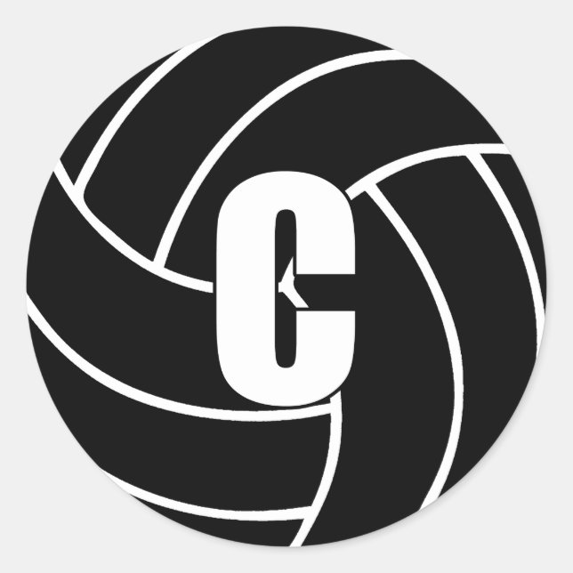 Pegatina Redonda Netball Center, C, Pegatinas de Netball Team (Anverso)