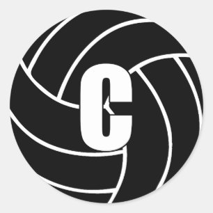 Pegatina Redonda Netball Center, C, Pegatinas de Netball Team