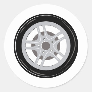 Pegatina Redonda Neumático de coche