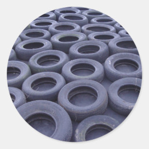 Pegatina Redonda Neumáticos para automóviles