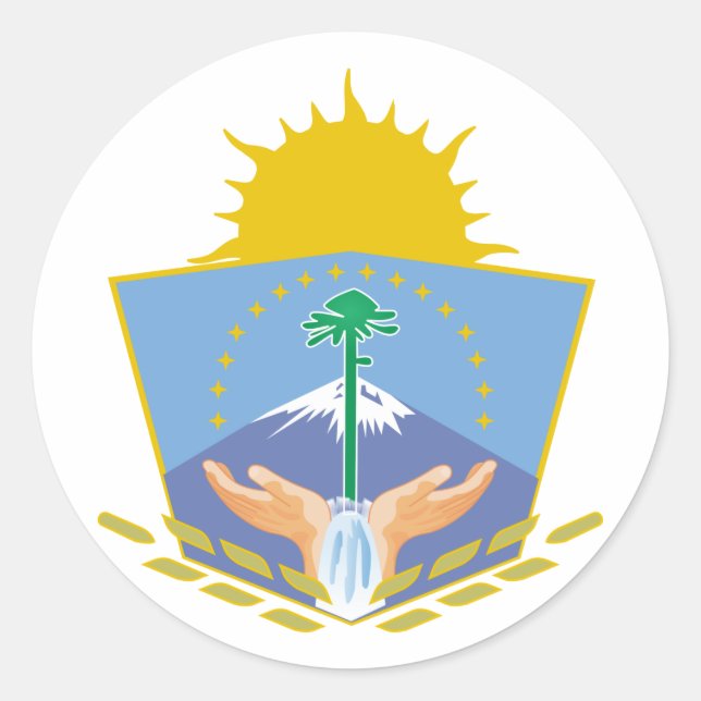 Pegatina Redonda Neuquen, Argentina (Anverso)