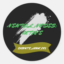 Pegatina Redonda Neuro_Nodes: Neural Override Command