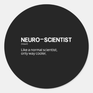 Pegatina Redonda Neurología Futuro Neurologi Científico Neuro