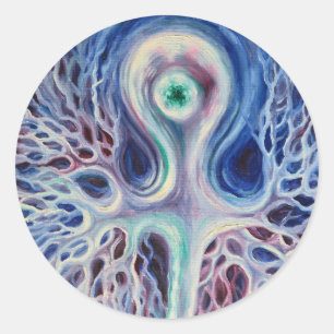 Pegatina Redonda Neurona unipolar