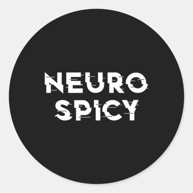 Pegatina Redonda Neurospicy Adhd Autismo Neurodiversidad Neurodiver (Anverso)