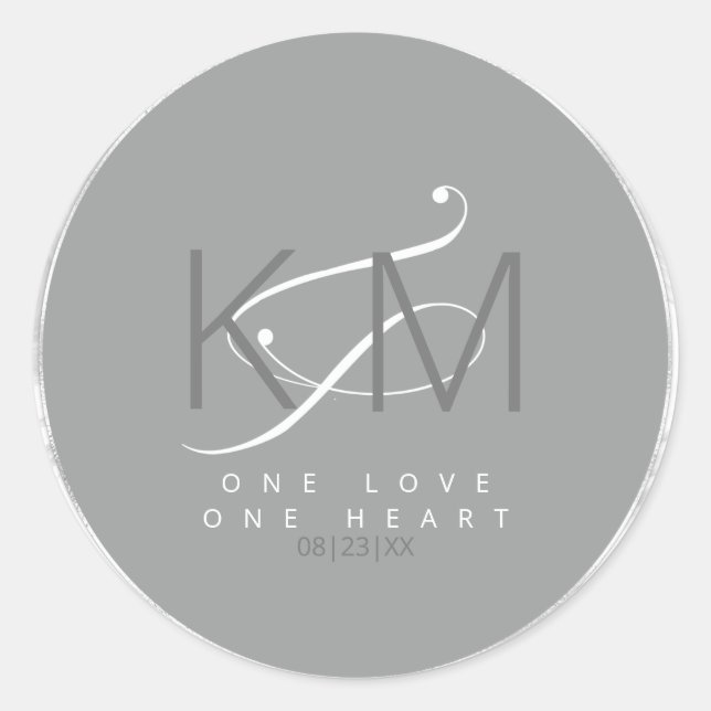 Pegatina Redonda Neutros de Boda de mármol líquido V2 ID888 (Anverso)