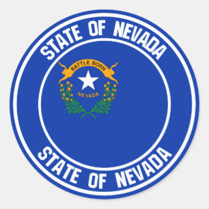 Pegatina Redonda Nevada Round Emblem