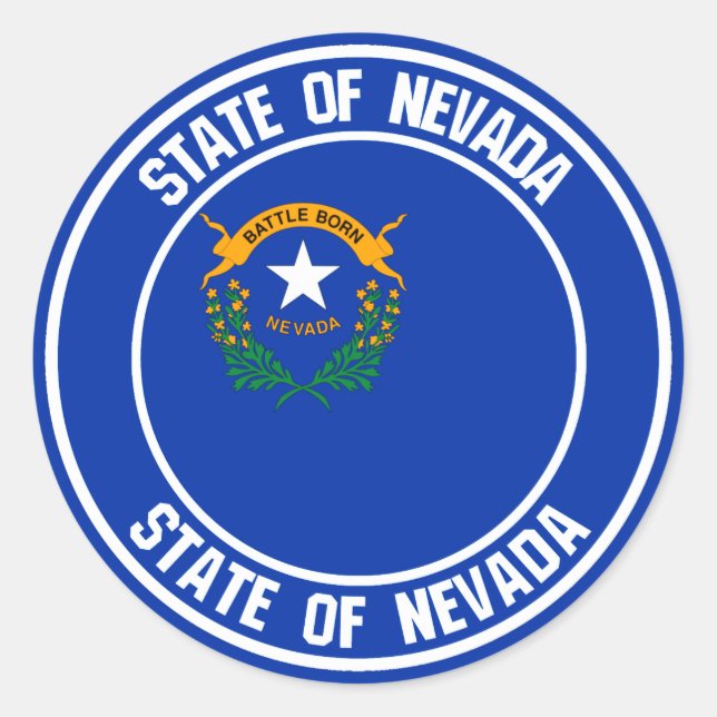 Pegatina Redonda Nevada Round Emblem (Anverso)