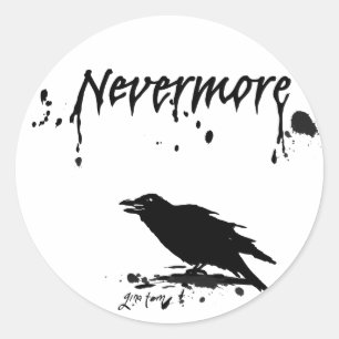 Pegatina Redonda Nevermore