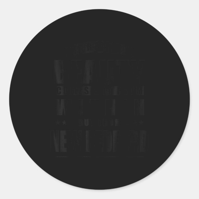 Pegatina Redonda New Bedford - Funny D City Gift  (Anverso)