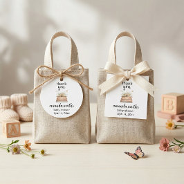 Pegatina Redonda New Chapter Begins Baby Shower Thank You Stickers 