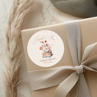 Pegatina Redonda New Chapter Begins Thank You Book 