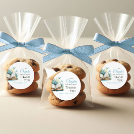 Pegatina Redonda New Chapter Boy Blue Brunch StoryBook Baby Shower