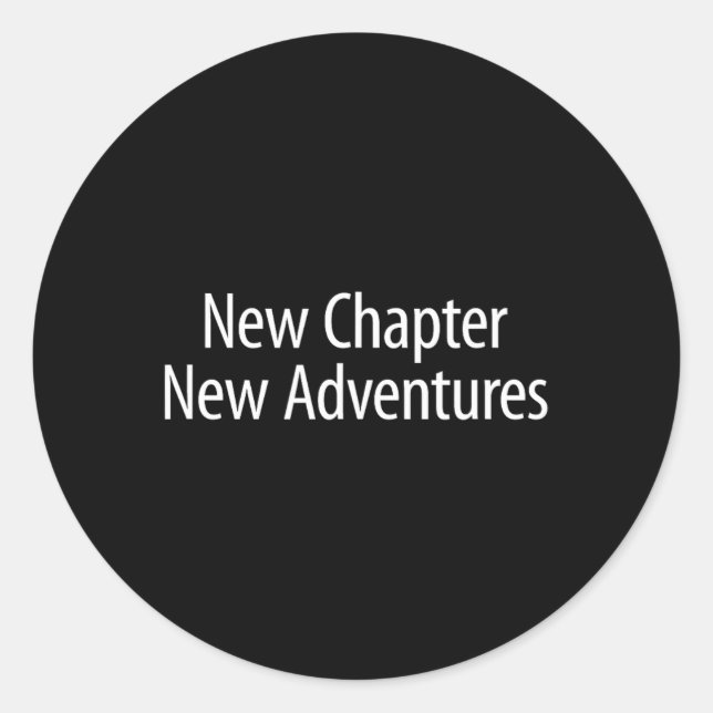 Pegatina Redonda New Chapter - New Adventures -  (Anverso)
