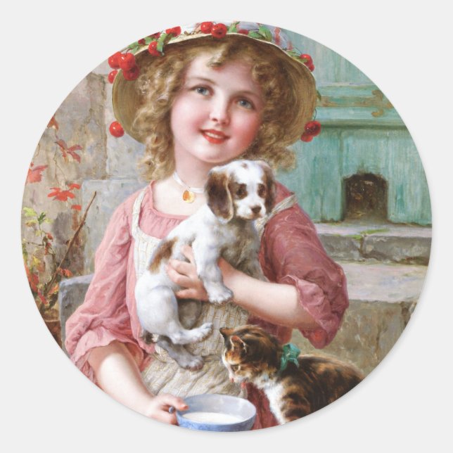 Pegatina Redonda New Friends - Emile Vernon  (Anverso)