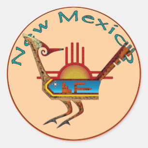 Pegatina Redonda New México