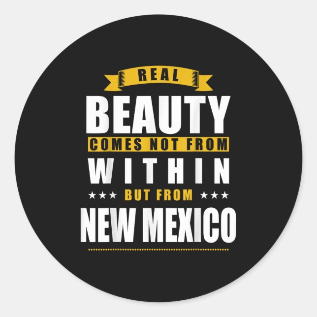 Pegatina Redonda New Mexico - Funny D City Gift  (Anverso)