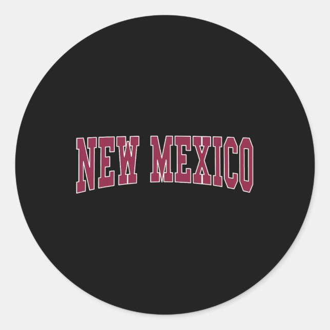 Pegatina Redonda New Mexico - Throwback Design - Clic  (Anverso)