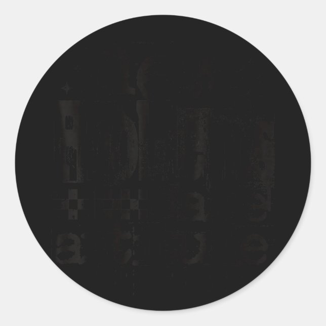 Pegatina Redonda New problems same attitude retro grunge streetwear (Anverso)