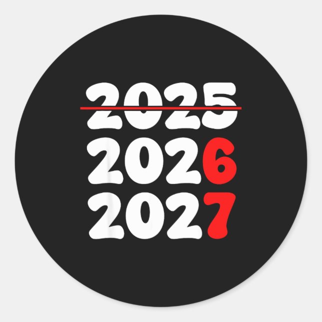 Pegatina Redonda New Year 2026 Shirt 67 Meme  (Anverso)