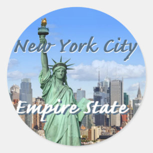 Pegatina Redonda New York City