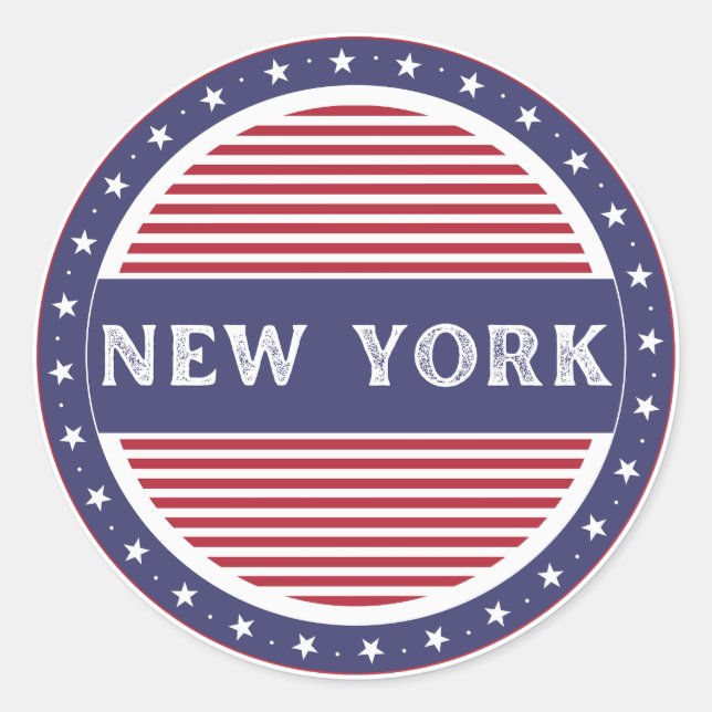 Pegatina Redonda New York City Pride Emblem – American Identity (Anverso)