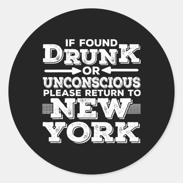 Pegatina Redonda New York Sayings Funny Ny  (Anverso)