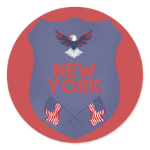 New York State Pride Patriotic Shield Vinyl