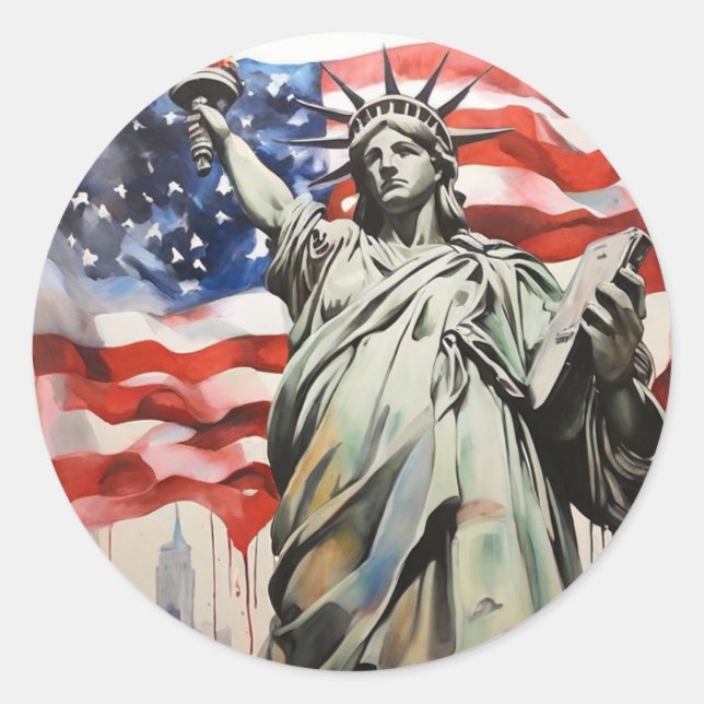 PEGATINA REDONDA NEW YORK STICKER (Anverso)