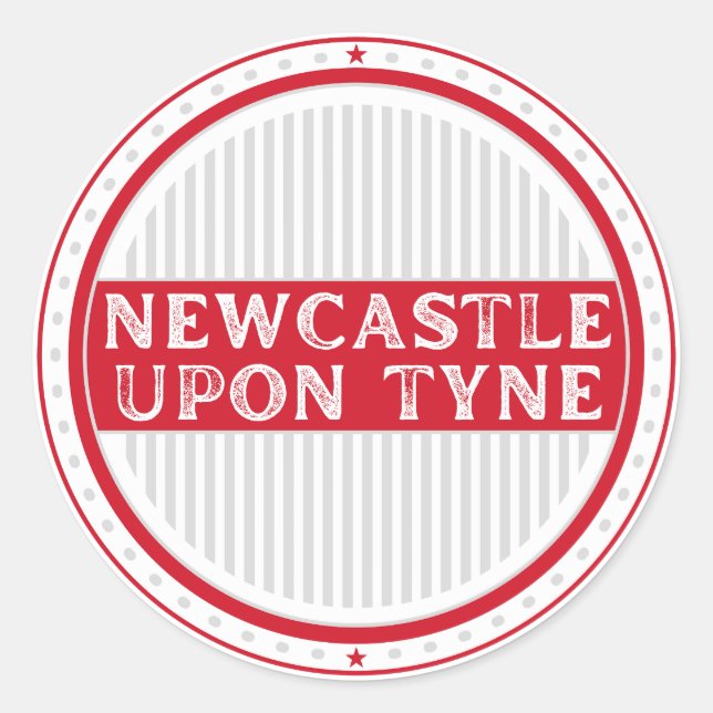 Pegatina Redonda Newcastle City Pride Emblem – English Identity (Anverso)