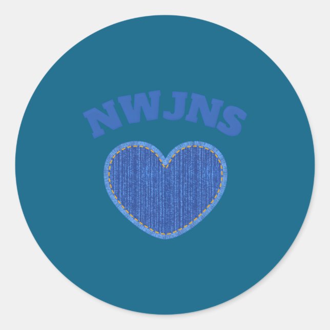 Pegatina Redonda Newjeans Kp New Jeans Kp Newjeans K P New Je _1  (Anverso)